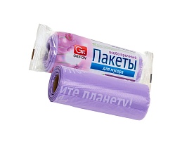 Мешки для мусора 35 л, ароматизированные, сиреневые, в рулоне 20 шт., ПНД, 12 мкм, 560х530 мм, GRIFON Полевые Цветы, 100-034 в Новосибирске