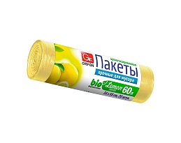 Мешки для мусора 60 л, ароматизированные, Лимон, желтые, в рулоне 20 шт., ПНД, 9 мкм, 650х550 мм, GRIFON Aroma, 101-023 Li в Новосибирске
