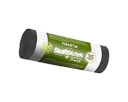 Мешки для мусора 30 л, черные, в рулоне 25 шт., ПНД, 7 мкм, 580х480 мм, SIBIRSKAYA, 101-003 S в Новосибирске