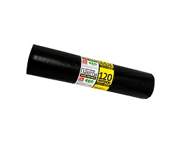 Мешки для мусора 120 л, черные, в рулоне 25 шт., ПВД, 40 мкм, 1100х700 мм, GRIFON, 101-019 в Новосибирске