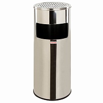 Урна с пепельницей 27 л, нержавеющая сталь, зеркальная, LAIMA PROFESSIONAL в Новосибирске