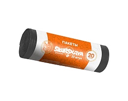 Мешки для мусора 20 л, черные, в рулоне 25 шт., ПНД, 6 мкм, 420х450 мм, SIBIRSKAYA, 101-001 S в Новосибирске