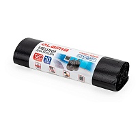 Мешки для мусора 120 л, черные, в рулоне 10 шт., ПНД, 14 мкм, 1100х700 мм, LAIMA, 601385 в Новосибирске
