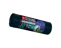 Мешки для мусора 60 л, двухслойные, синие, в рулоне 10 шт., ПВД, 30 мкм, 700х600 мм, GRIFON SUPER POWER , 101-090 в Новосибирске