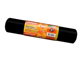 Мешки для мусора 180 л, ароматизированные, черные, в рулоне 10 шт., ПВД, 80 мкм, 1100х930 мм, EXPORT, exp18010142 в Новосибирске