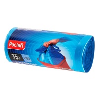 Мешки для мусора 35 л, с ушками, синие, в рулоне 30 шт., ПНД, 10,5 мкм, 640х500 мм, PACLAN Multitop, 600819 в Новосибирске
