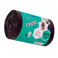 Мешки для мусора 12 л, черные, в рулоне 30 шт., ПНД, 6 мкм, 550х320 мм, Концепция Быта Tubus, 604936 в Новосибирске