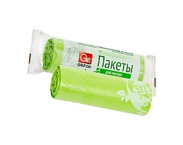 Мешки для мусора 120 л, биоразлагаемые, на втулке, зеленые, в рулоне 10 шт., ПНД, 18 мкм, 1100х700 мм, GRIFON Bio, 100-120 в Новосибирске