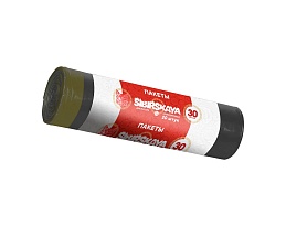 Мешки для мусора 30 л, с завязками, черные, в рулоне 20 шт., ПНД, 12 мкм, 560х530 мм, SIBIRSKAYA, 101-071 S в Новосибирске