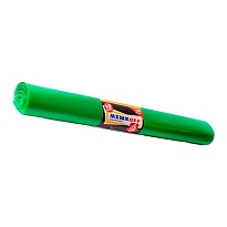 Мешки для мусора 180 л, зеленые, в рулоне 10 шт., ПВД, 50 мкм, 1100х900 мм, МЕШКОFF, 4458 в Новосибирске