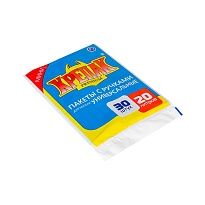 Мешки для мусора 20 л, с ручками, черные, в пачке 20 шт., ПНД, 10 мкм, 550х440 мм, Крепак, 4607075710023 в Новосибирске